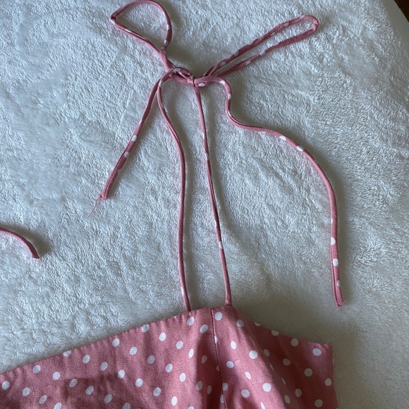 Zara pink polka dot crop top - Picture 3 of 9